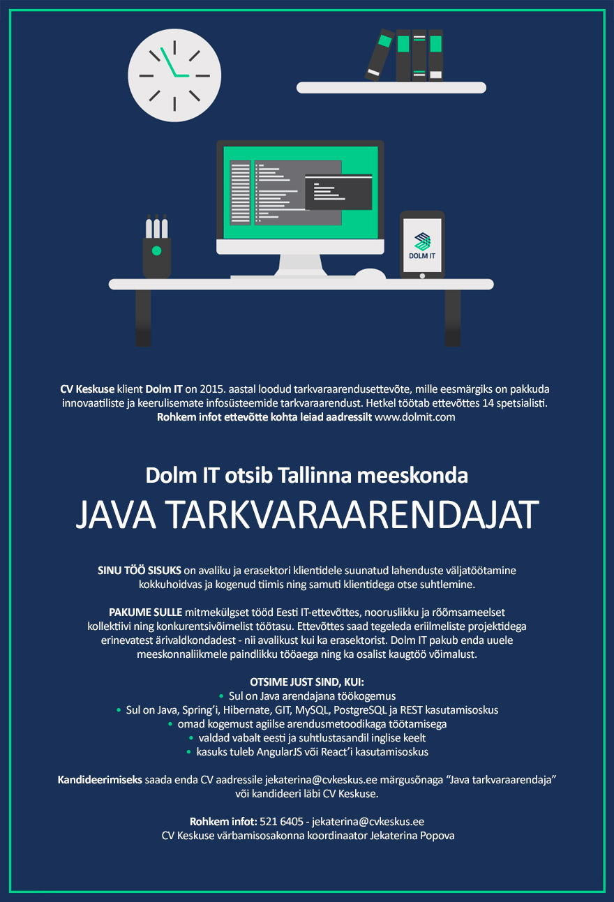 Dolm IT Java tarkvaraarendaja (Dolm IT)
