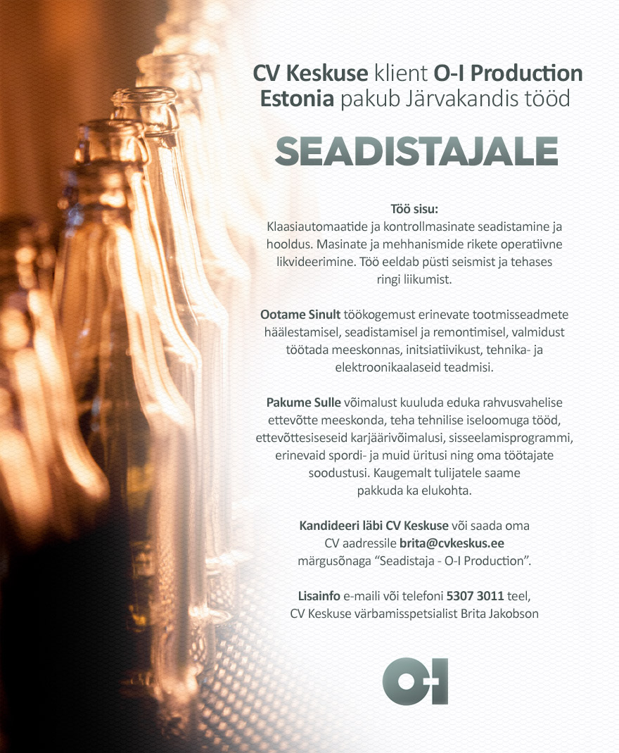O-I PRODUCTION ESTONIA AS Seadistaja (O-I Production Estonia)