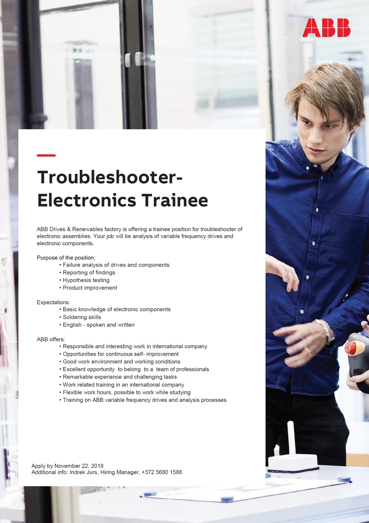 ABB AS Troubleshooter-Electronics Trainee