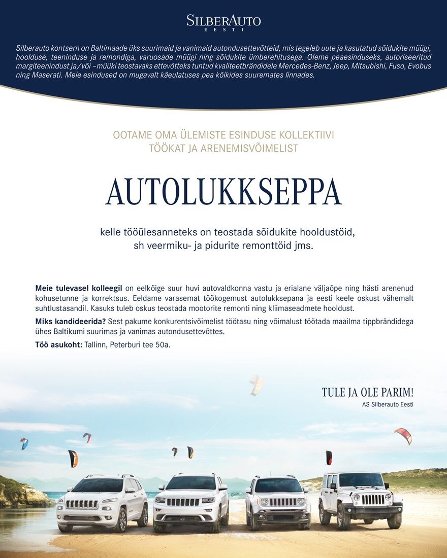 Silberauto Eesti AS Autolukksepp