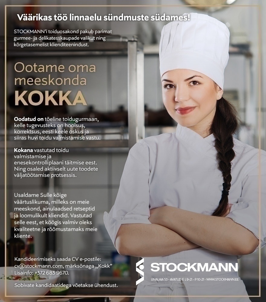 Stockmann AS Kokk