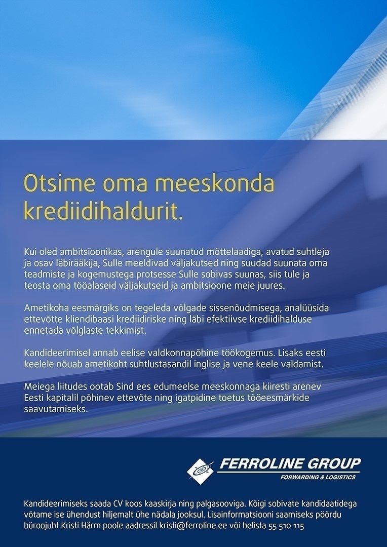 Ferroline Grupp OÜ Krediidihaldur