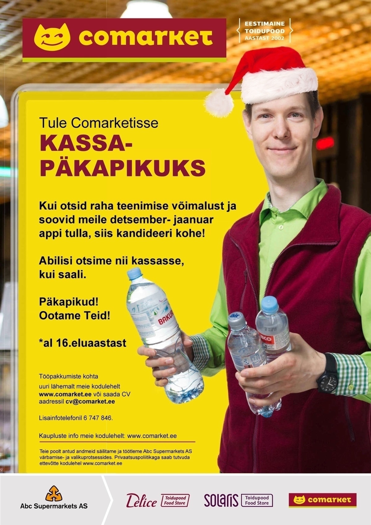 Abc Supermarkets AS KASSA-PÄKAPIKUKS Tallinna Comarketitesse