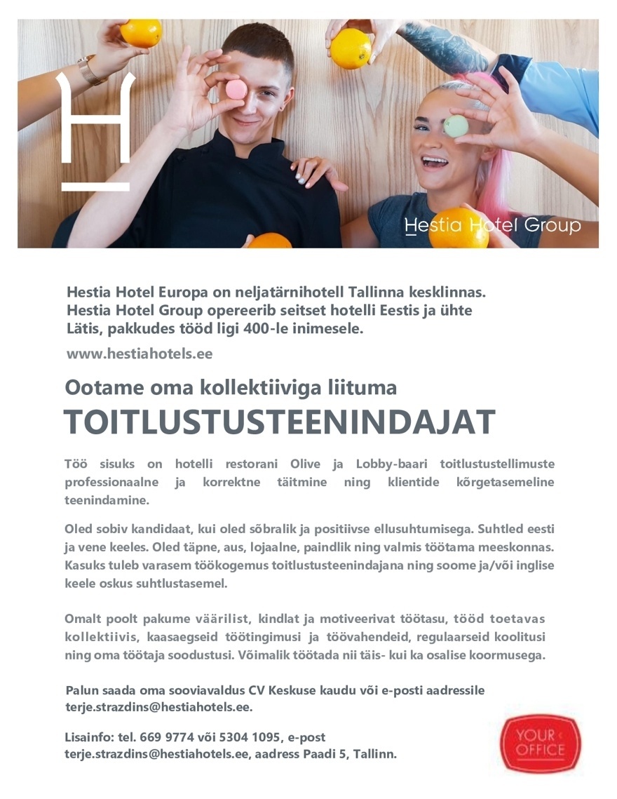 Hestia Hotel Europa Toitlustusteenindaja (Hestia Hotel Europa)