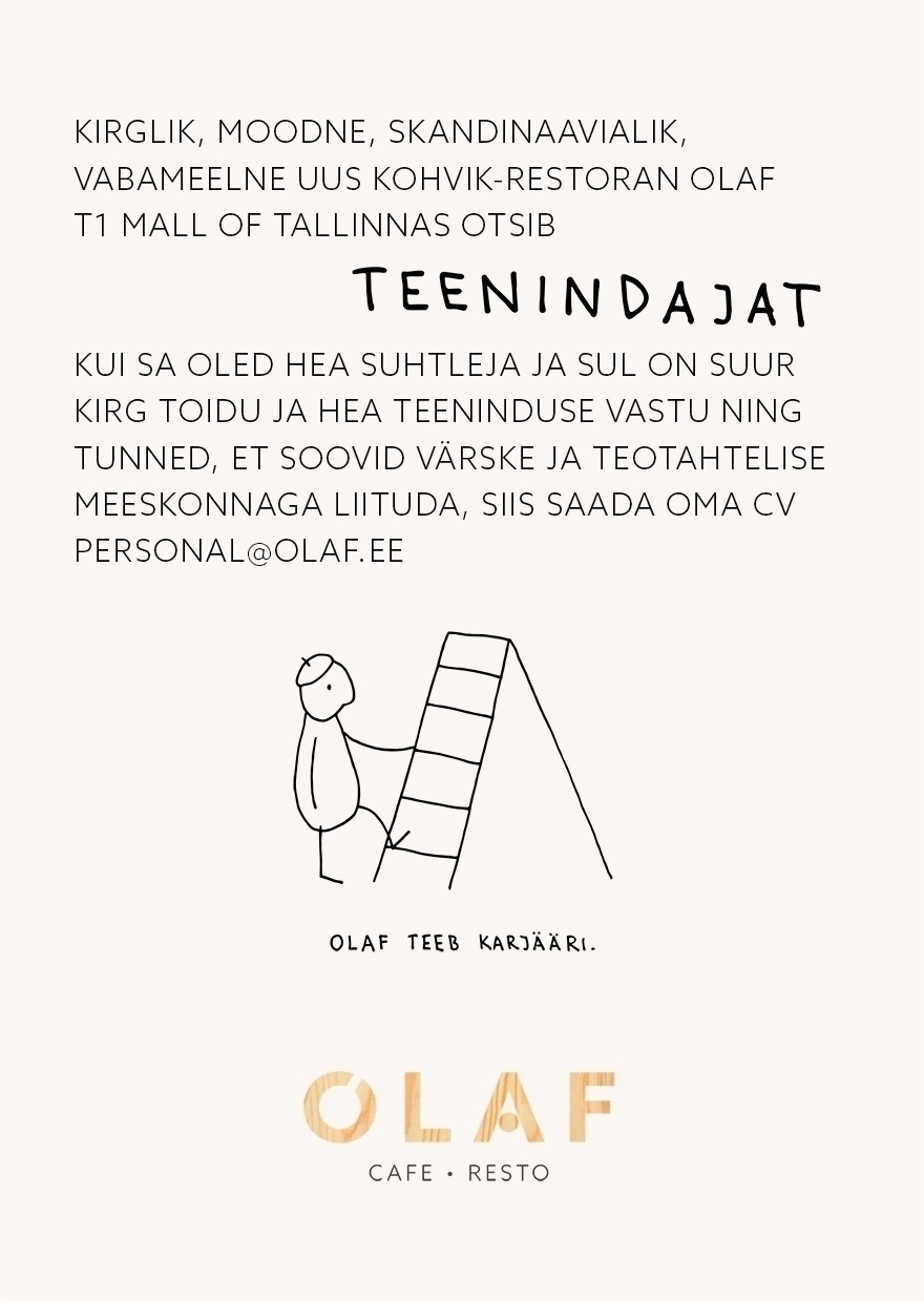 OLAF Cafe · Resto T1 MALL OF TALLINN  OLAF Cafe · Resto TEENINDAJA