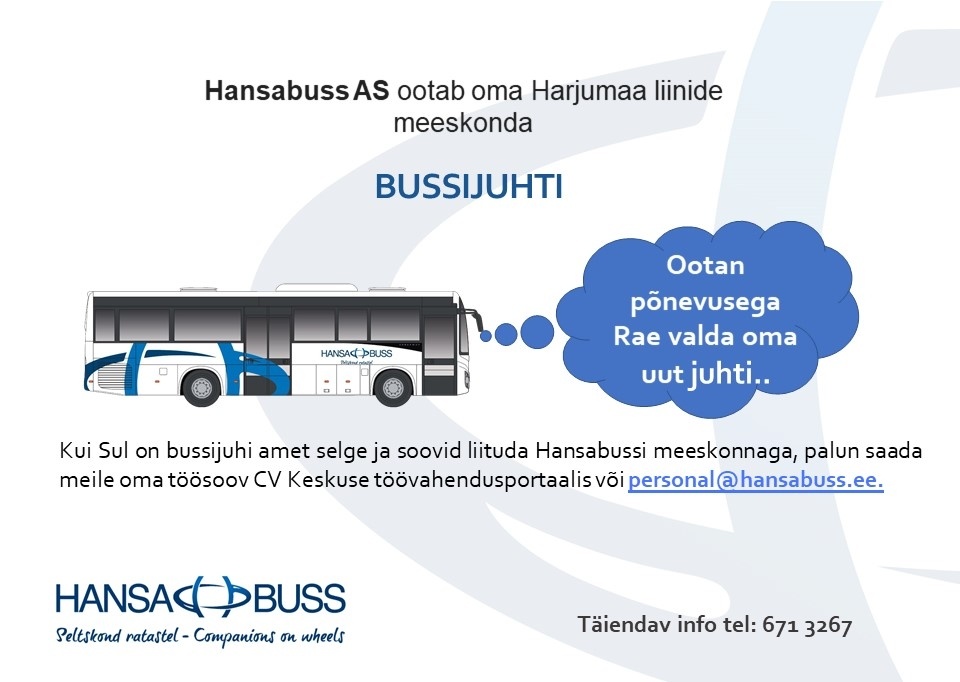 Hansabuss AS Bussijuht