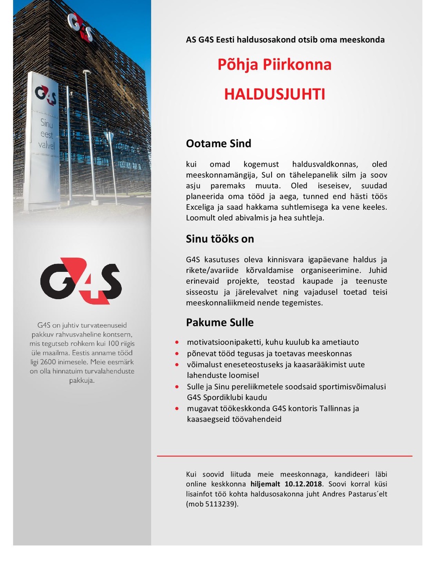 AS G4S Eesti Haldusjuht