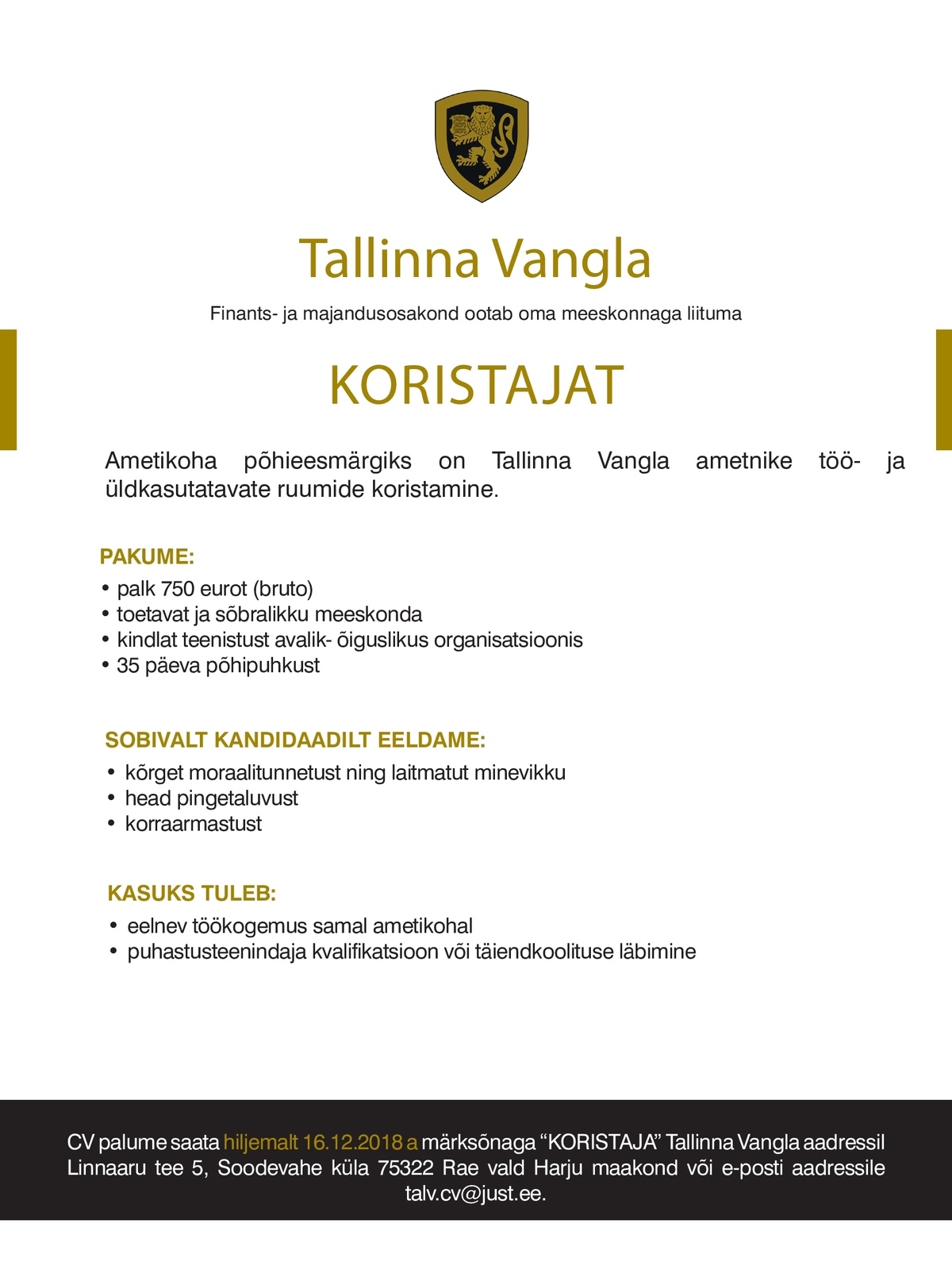 Tallinna Vangla Koristaja