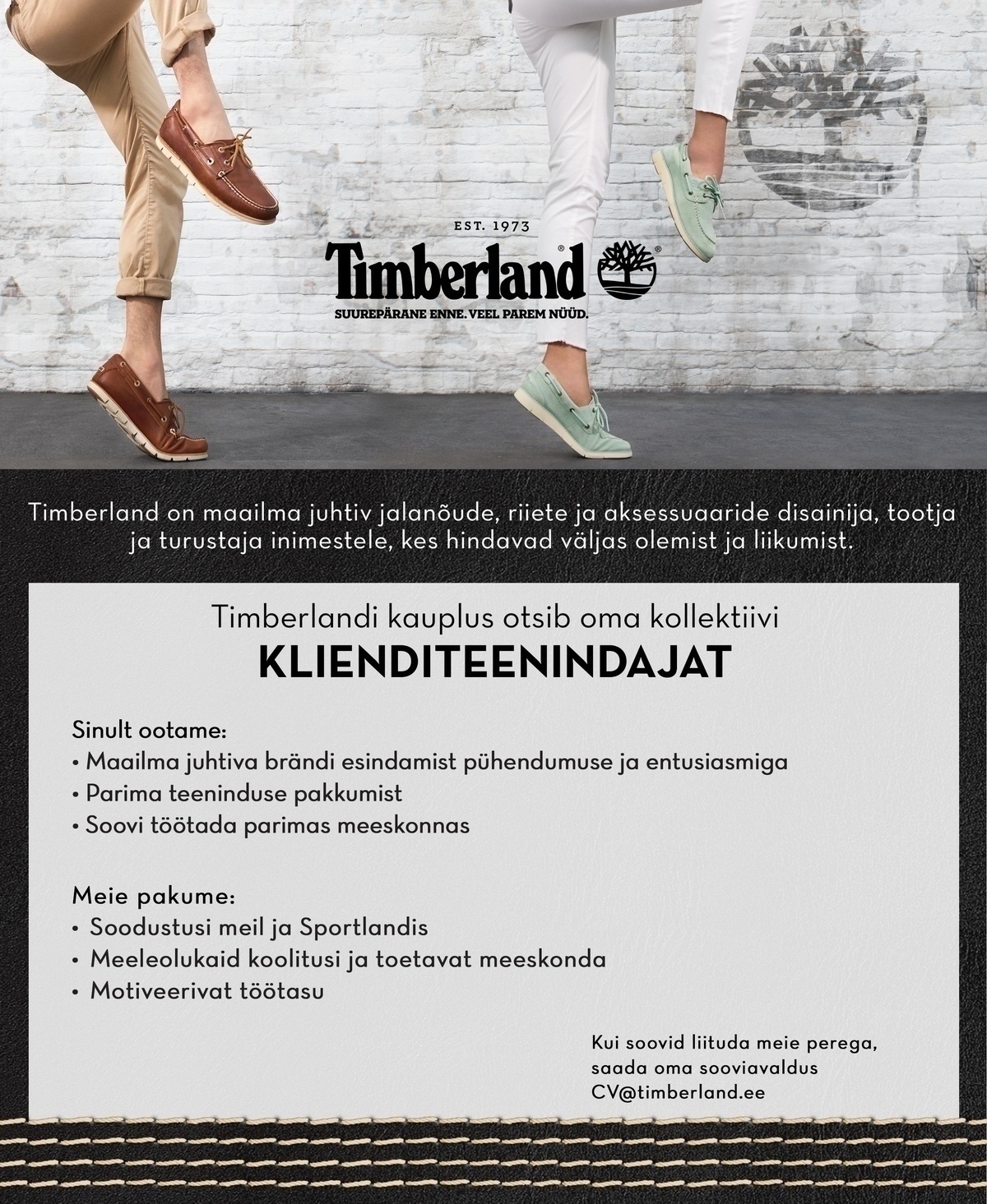 Sportland Eesti AS Timberland Ülemiste klienditeenindaja