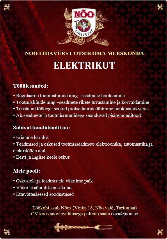 Nõo Lihatööstus AS Elektrik