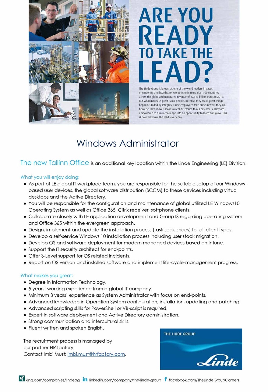 The Linde Group Windows Administrator