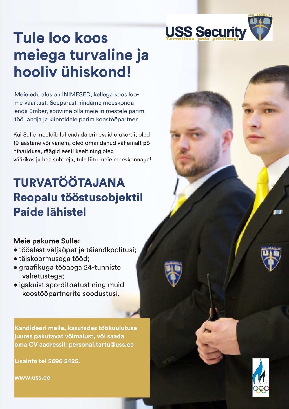 USS SECURITY EESTI AS Turvatöötaja Paide tööstusobjektile