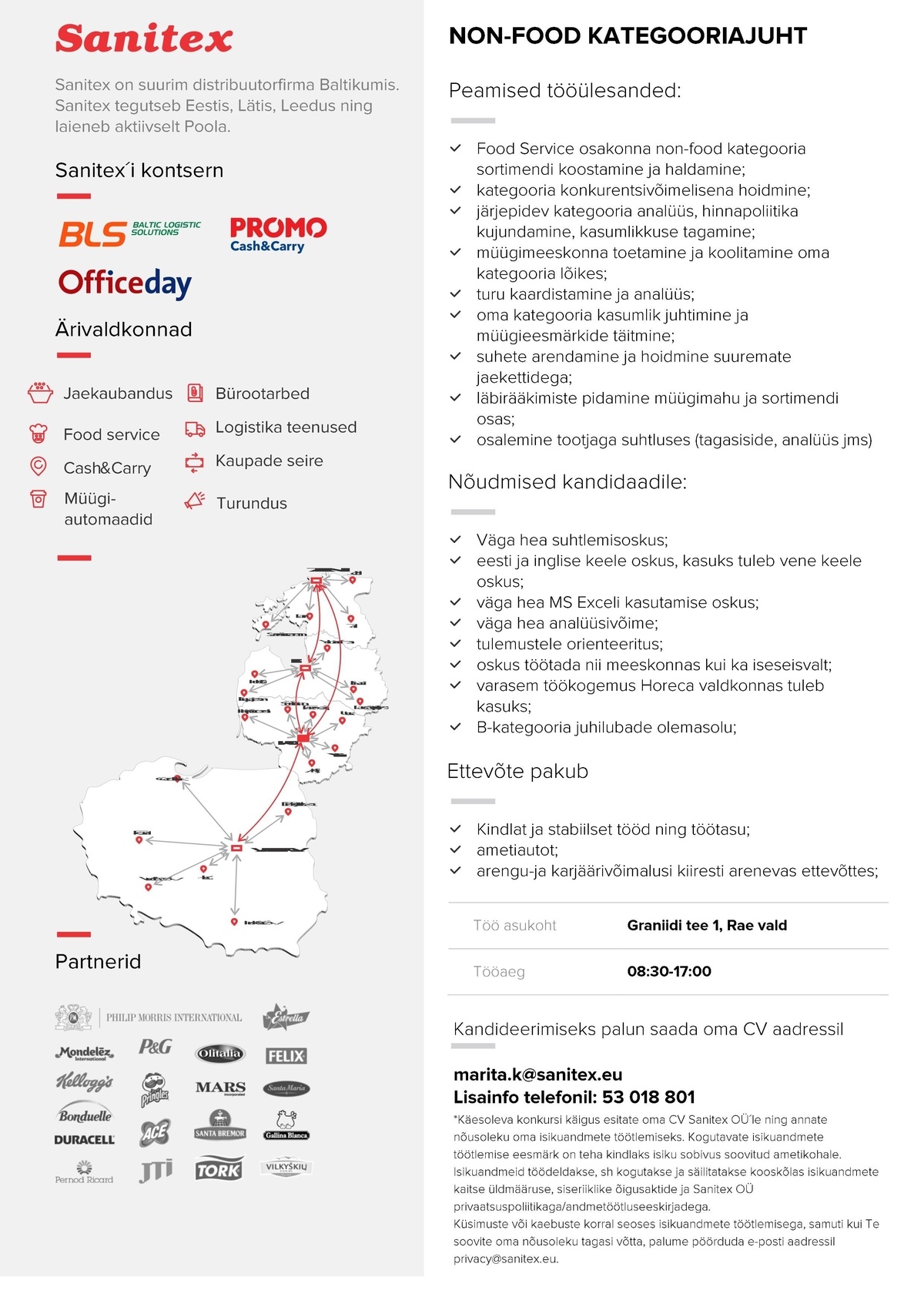 Sanitex  OÜ Non-Food kategooriajuht