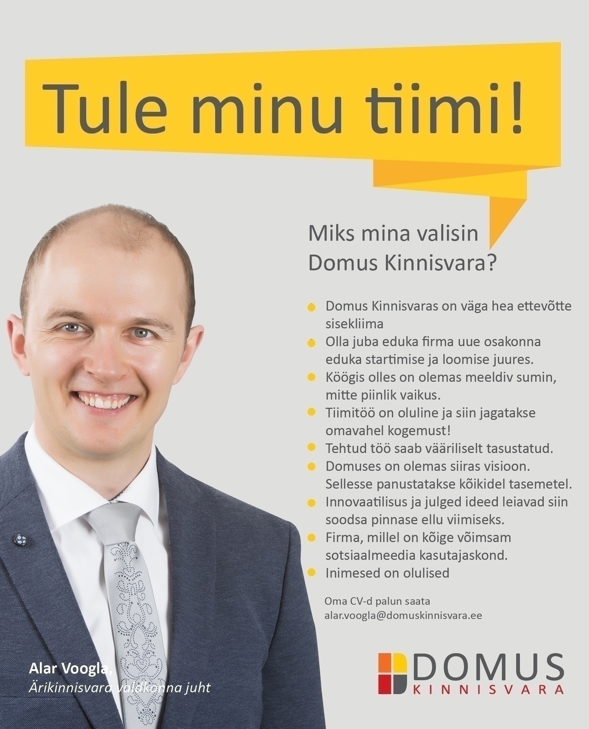Domus Kinnisvara Vahendus OÜ Ärikinnisvara konsultant