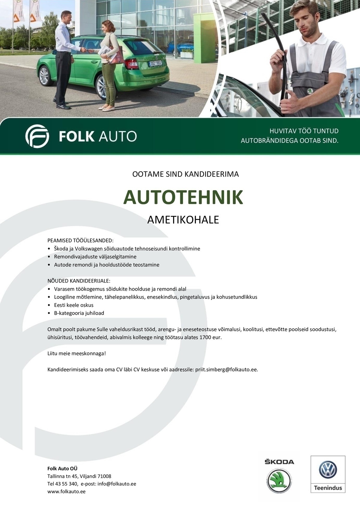 Folk Auto OÜ Autotehnik