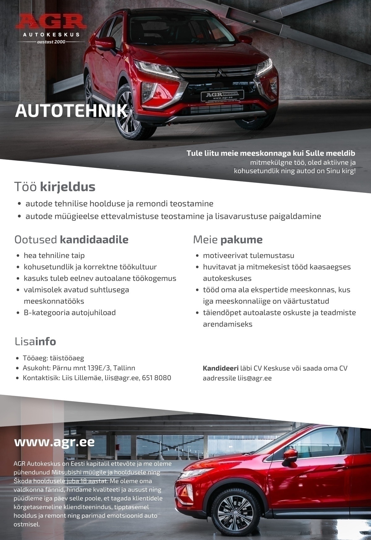 AGR Autokeskus OÜ Autotehnik