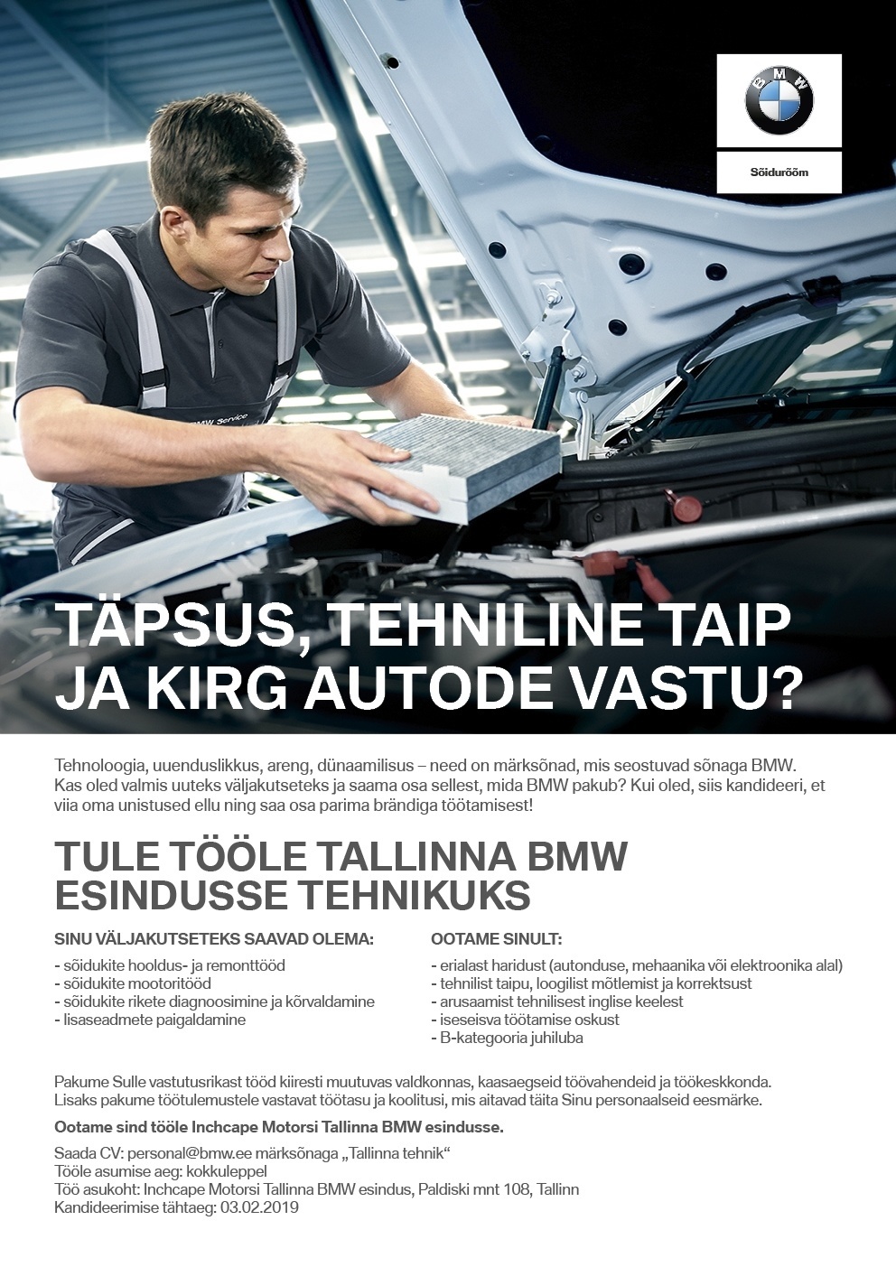 Inchcape Motors Tallinna BMW esindus Tehnik