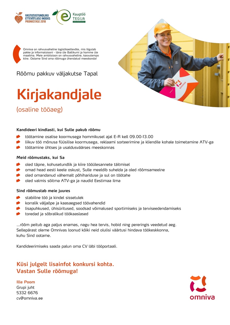 Omniva ATV-ga Kirjakandja (Tapa)