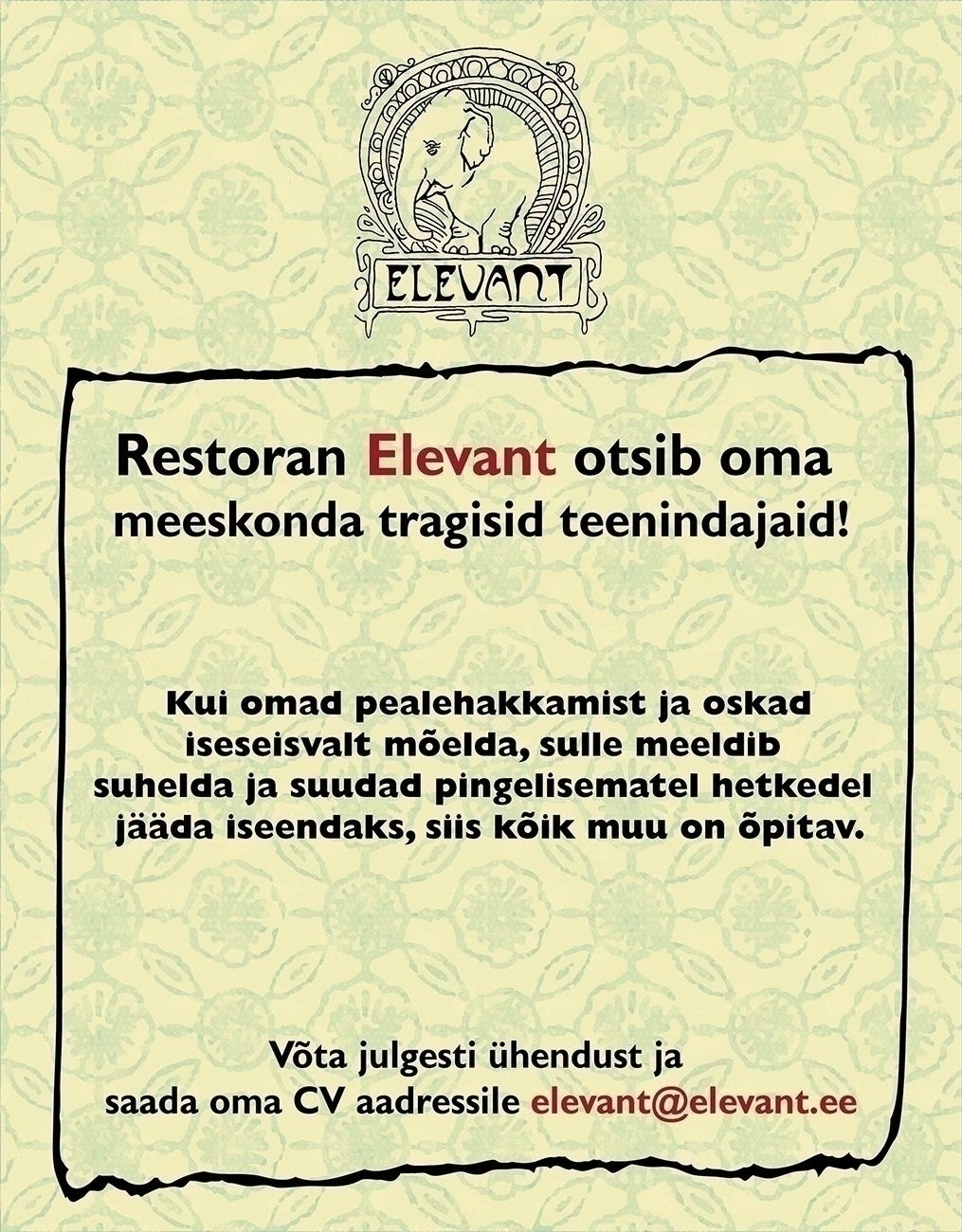 Elevant OÜ Teenindaja