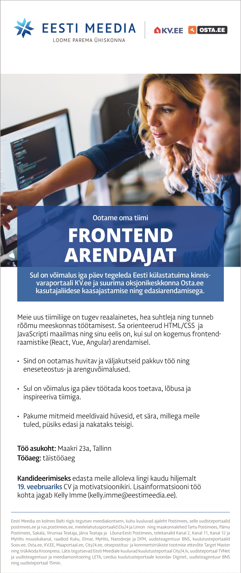 Eesti Meedia Frontend arendaja