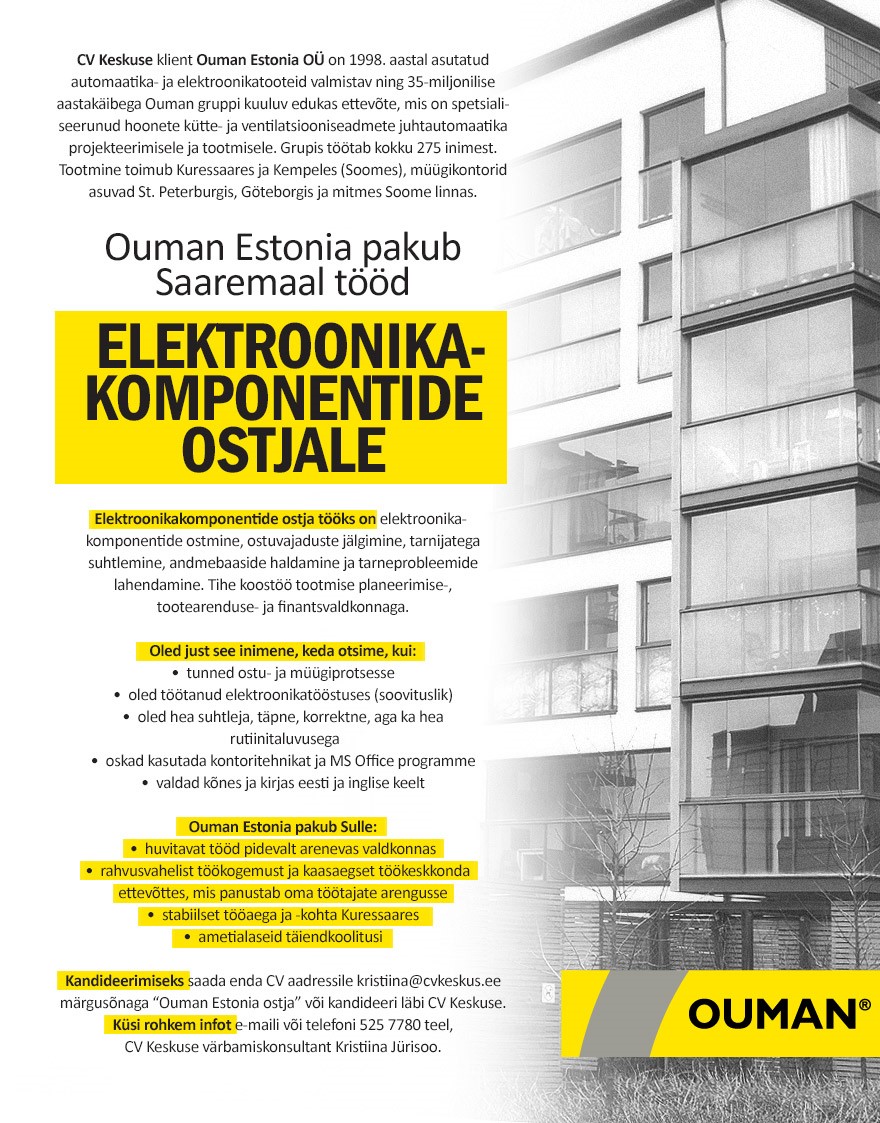 Ouman Estonia Elektroonikakomponentide ostja