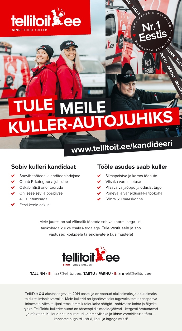 Telli Toit OÜ Kuller-autojuht