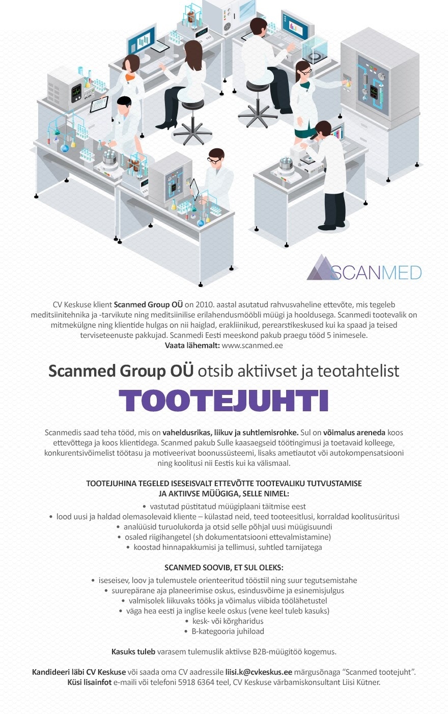 Scanmed Group OÜ Meditsiinilise erilahendusmööbli tootejuht