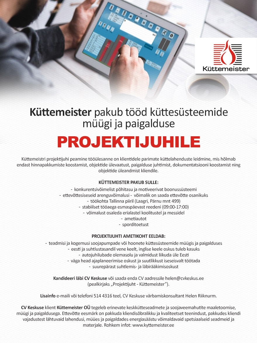 KÜTTEMEISTER OÜ Projektijuht (Küttemeister OÜ)