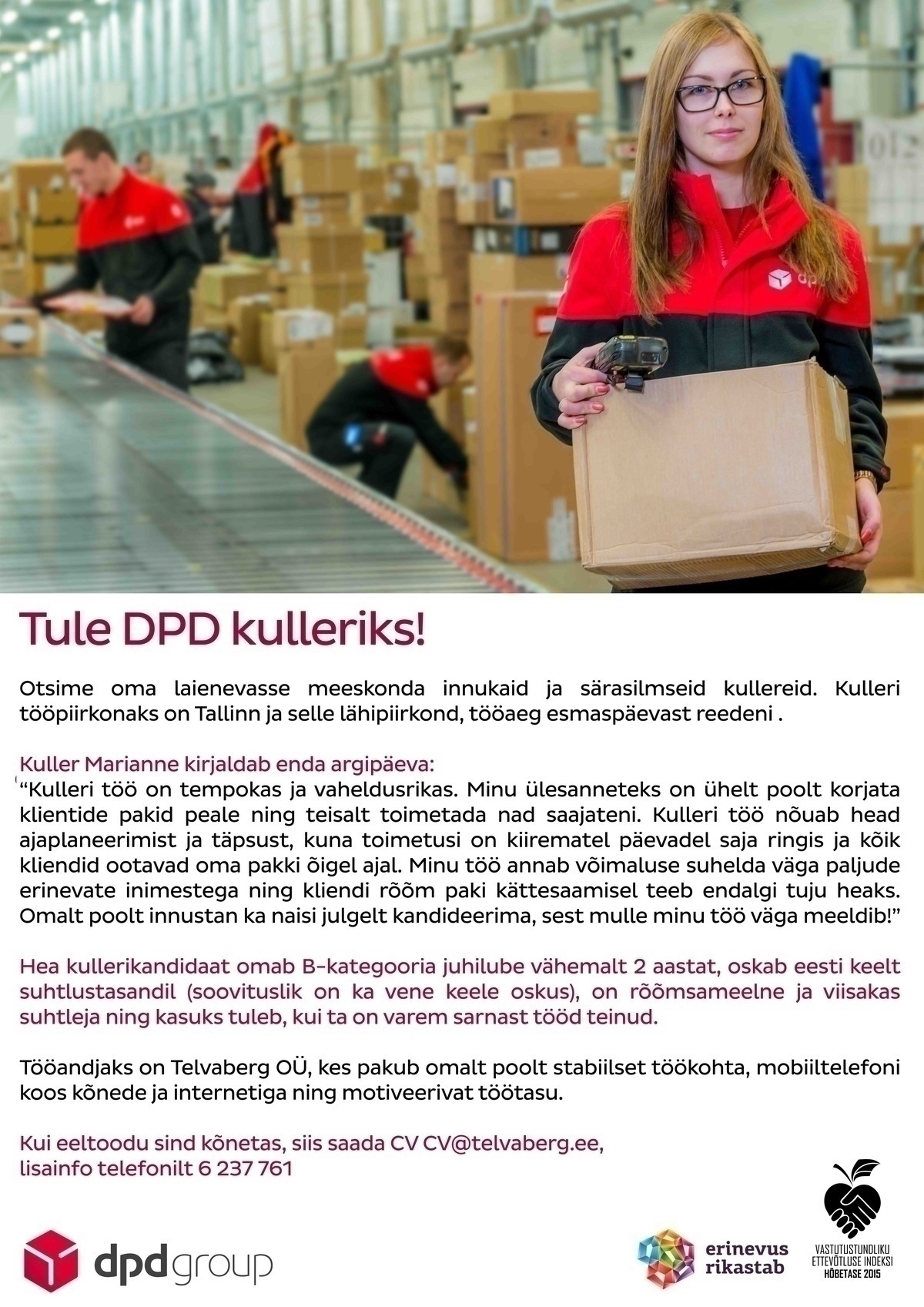 DPD Eesti AS Kuller-autojuht
