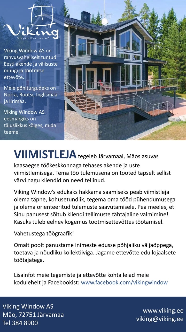 Viking Window AS Viimistleja