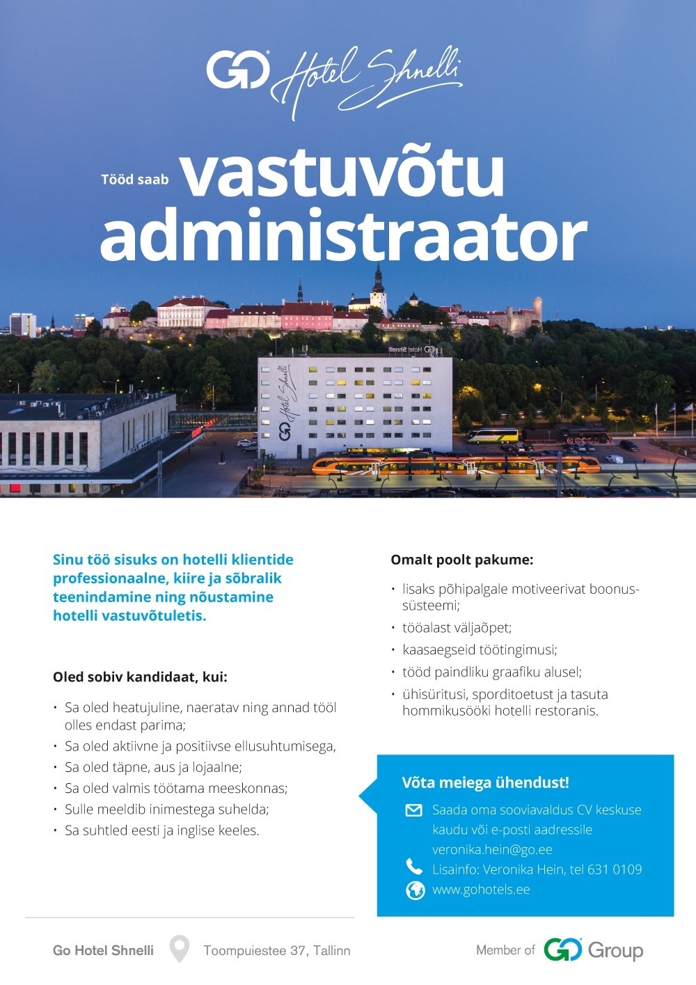 GoHotels OÜ Vastuvõtu administraator