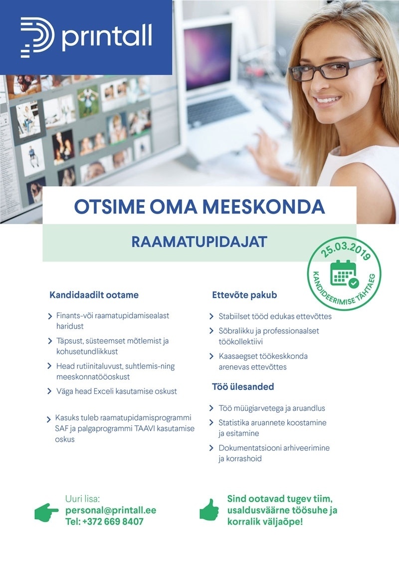 Printall AS Raamatupidaja