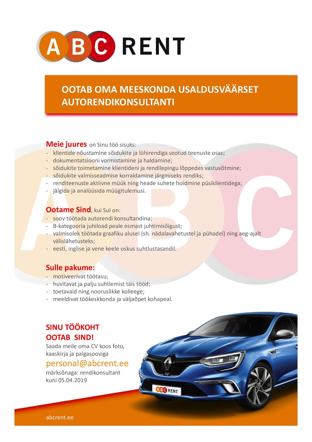 ABC Rent Eesti AS Autorendikonsultant
