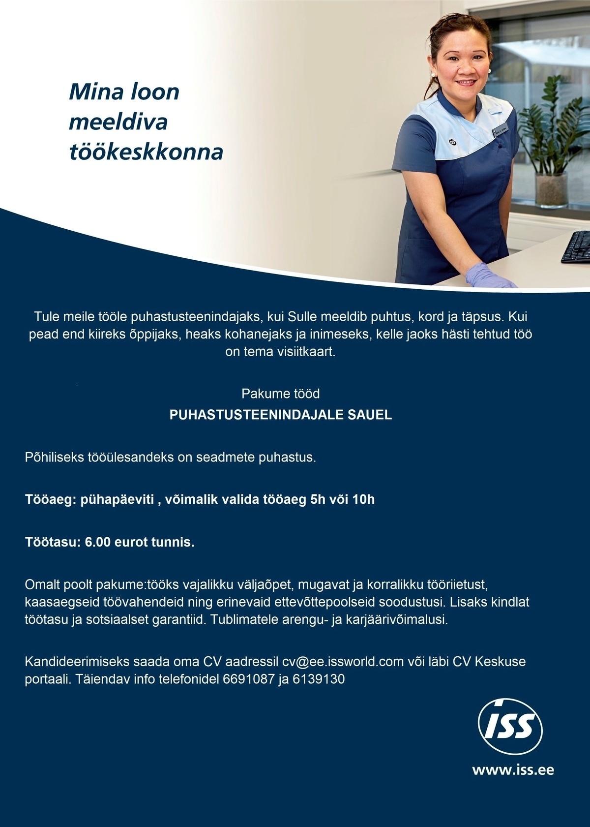 ISS Eesti AS Pakume tööd Sauel asuvas tootmisettevõttes tunnitasuga 6.00 eurot bruto