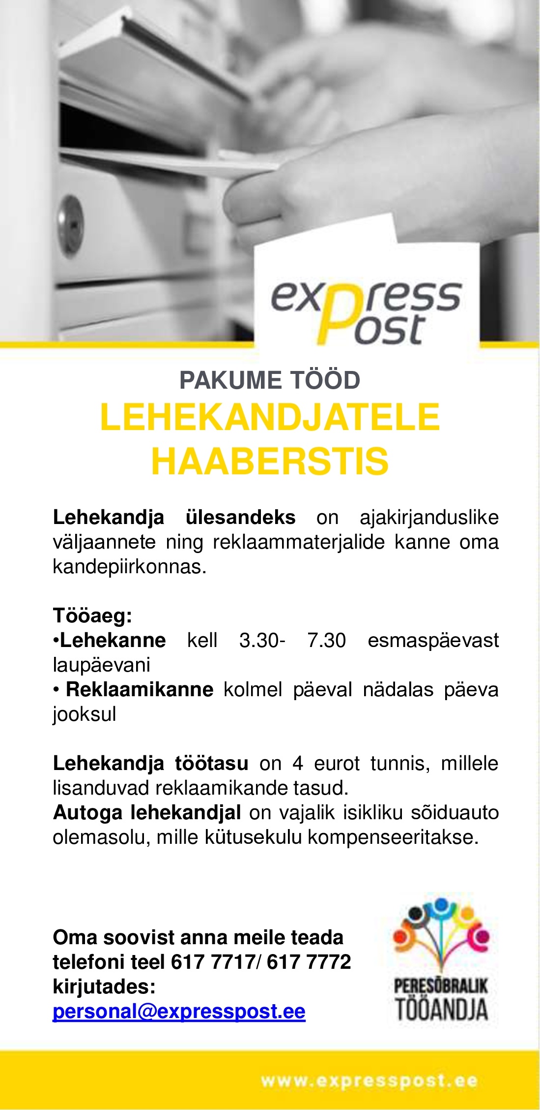 Express Post AS Lehekandja Haaberstisse