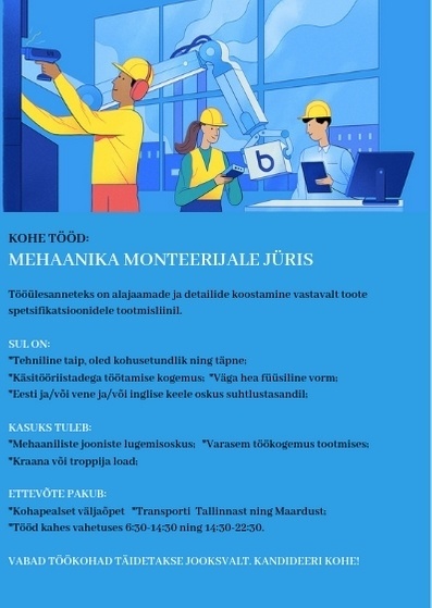 Barona Eesti OÜ Mehaanika Monteerija Jüris