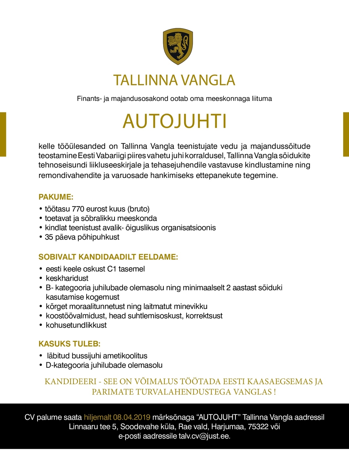 Tallinna Vangla Autojuht