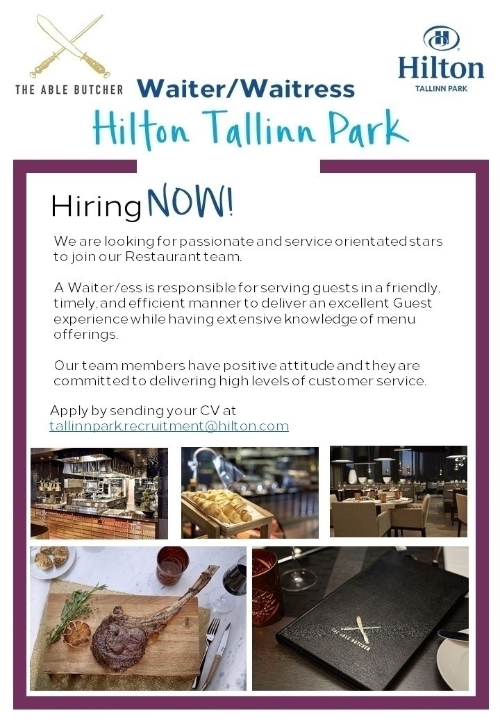Hilton Tallinn Park A la Carte Waiter (Hilton Tallinn Park)
