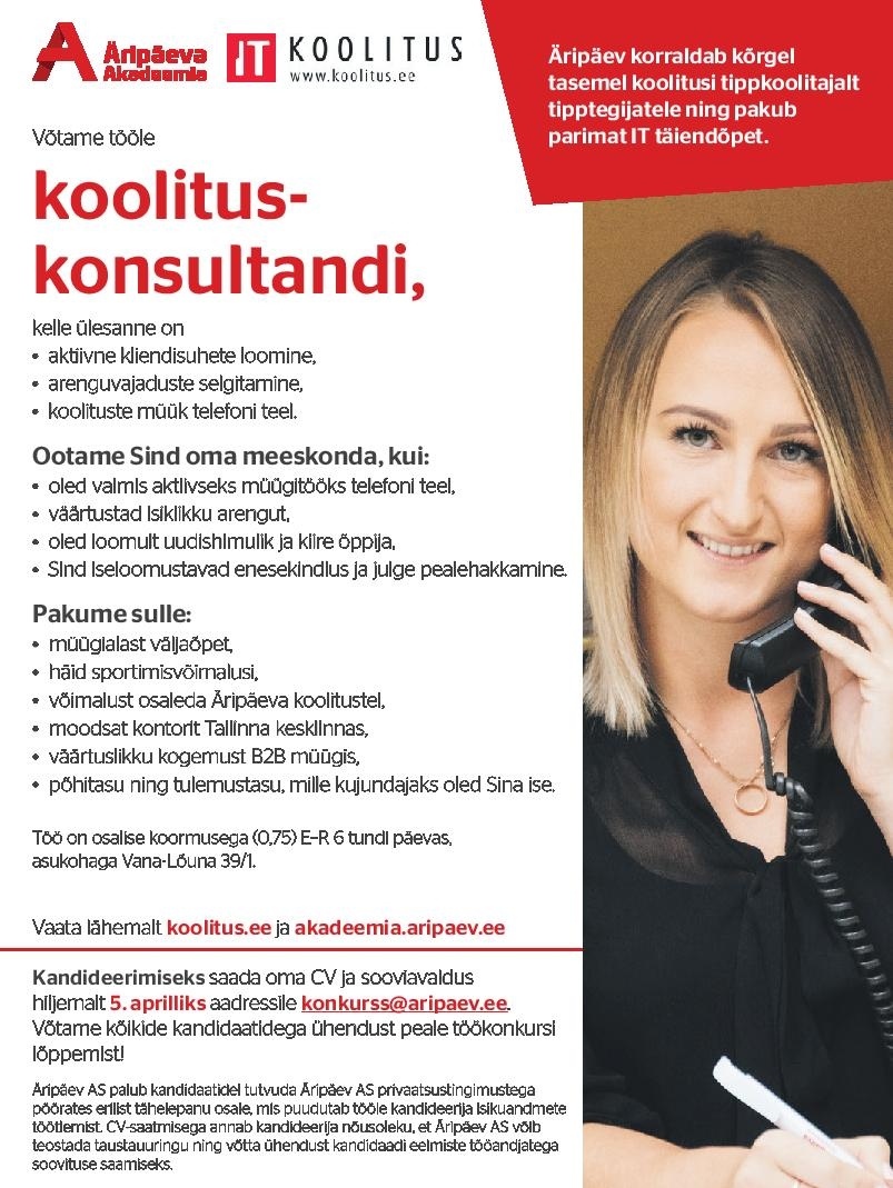 Äripäev AS Koolituskonsultant