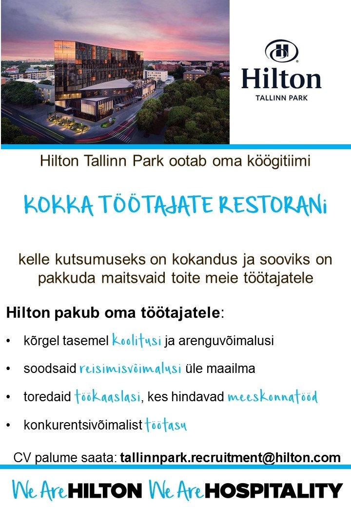 Hilton Tallinn Park Töötajate restorani kokk (Hilton Tallinn Park)