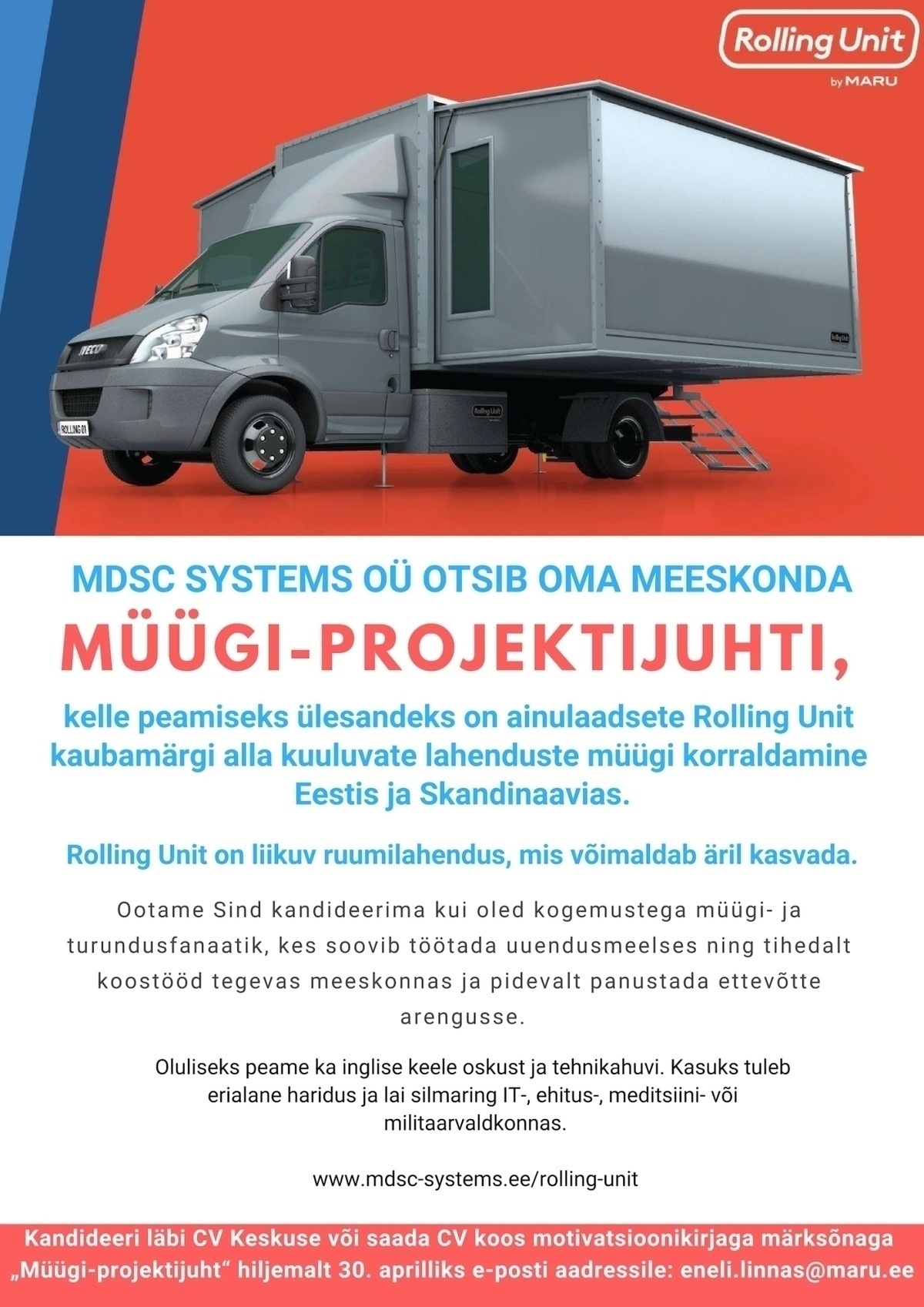 MDSC Systems OÜ Müügi-projektijuht