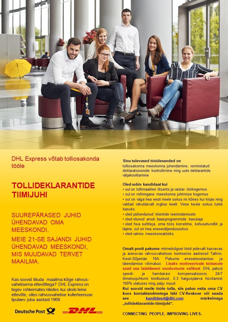DHL Express Estonia AS Tollideklarantide tiimijuht