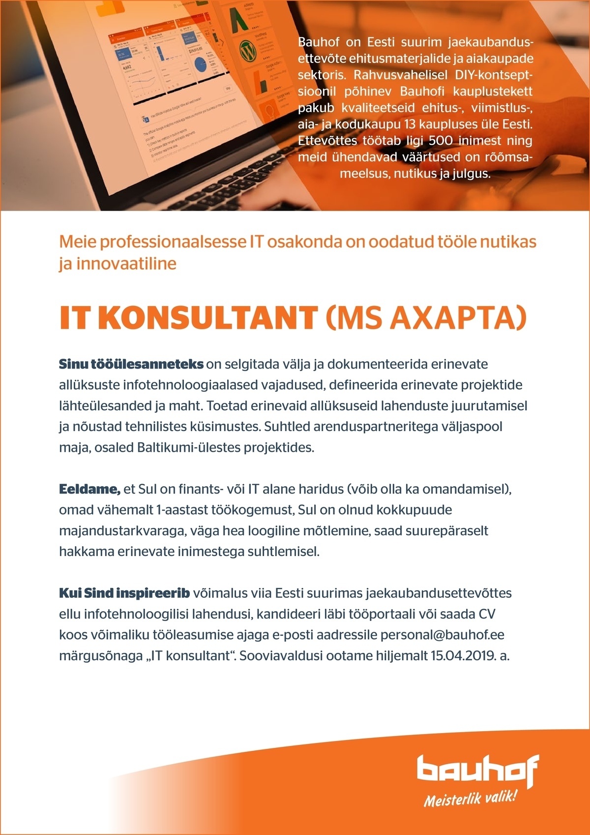 Bauhof Group AS IT konsultant