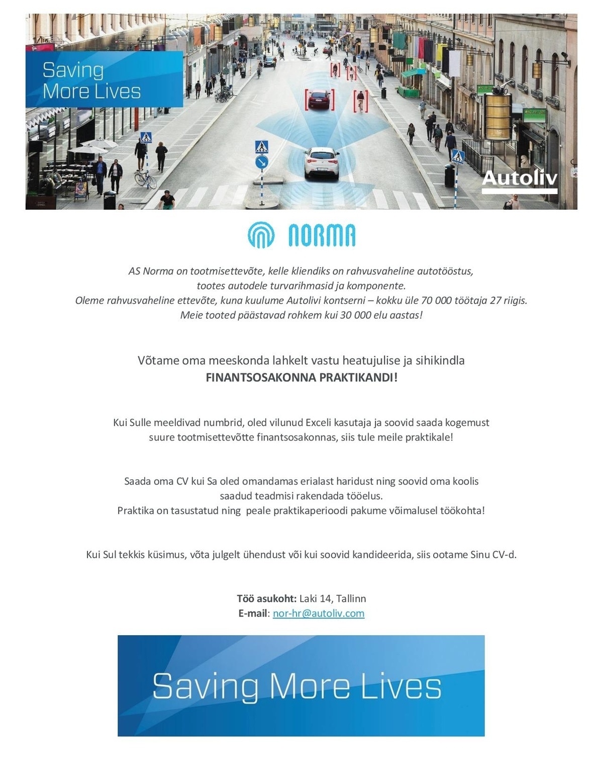 Norma AS FINANTSOSAKONNA PRAKTIKANT