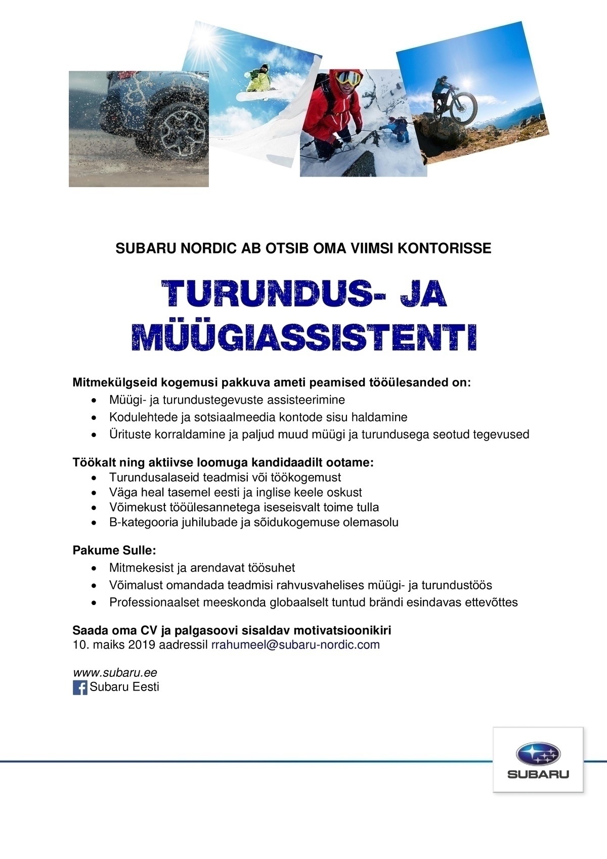 Subaru Nordic AB Assistent
