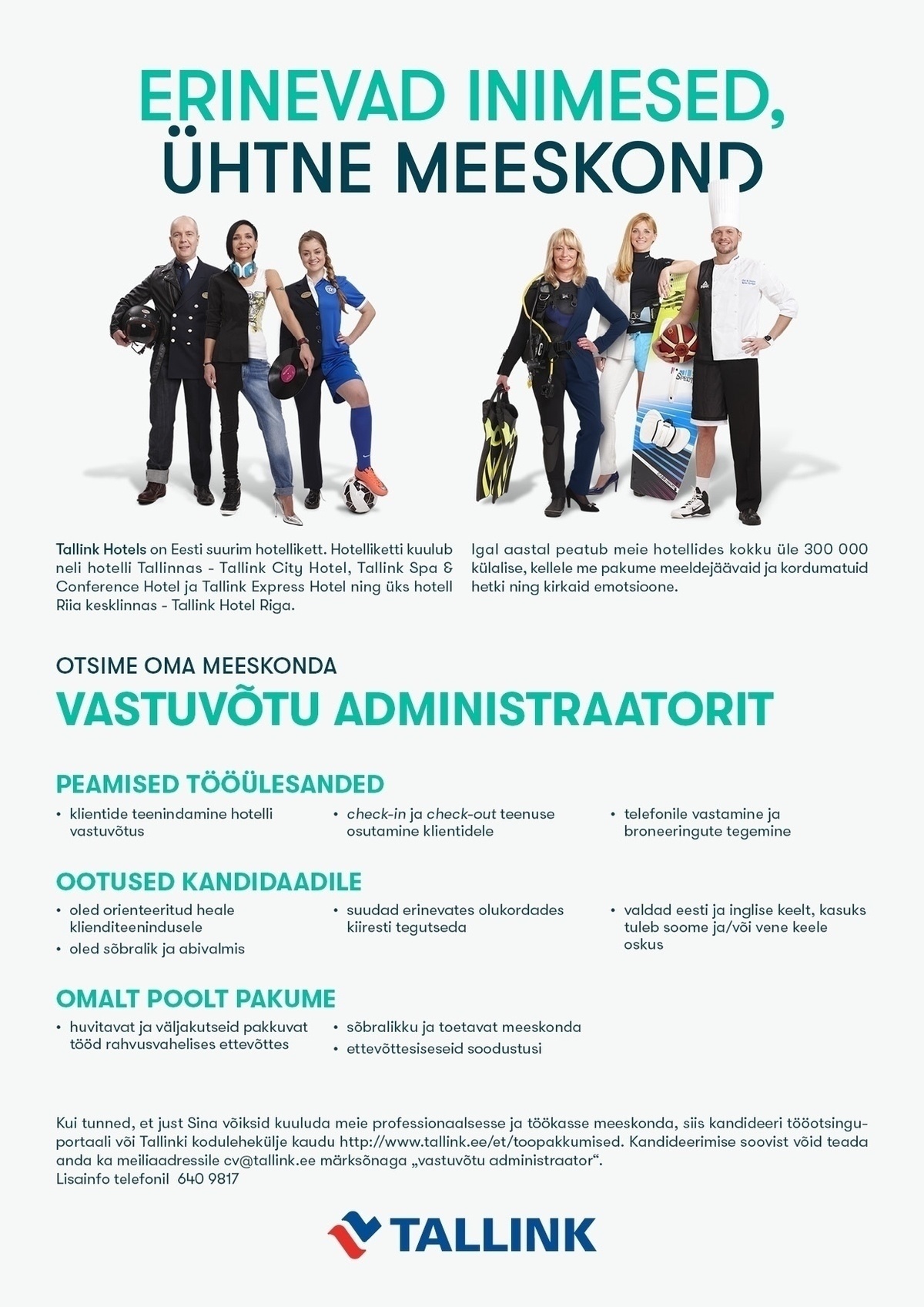 Tallink Grupp AS Vastuvõtu administraator (Tallink Hotels)