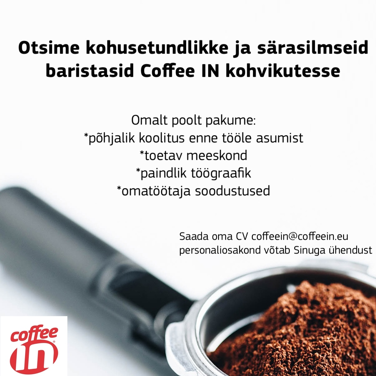 COFFEE IN OÜ Barista-klienditeenindaja