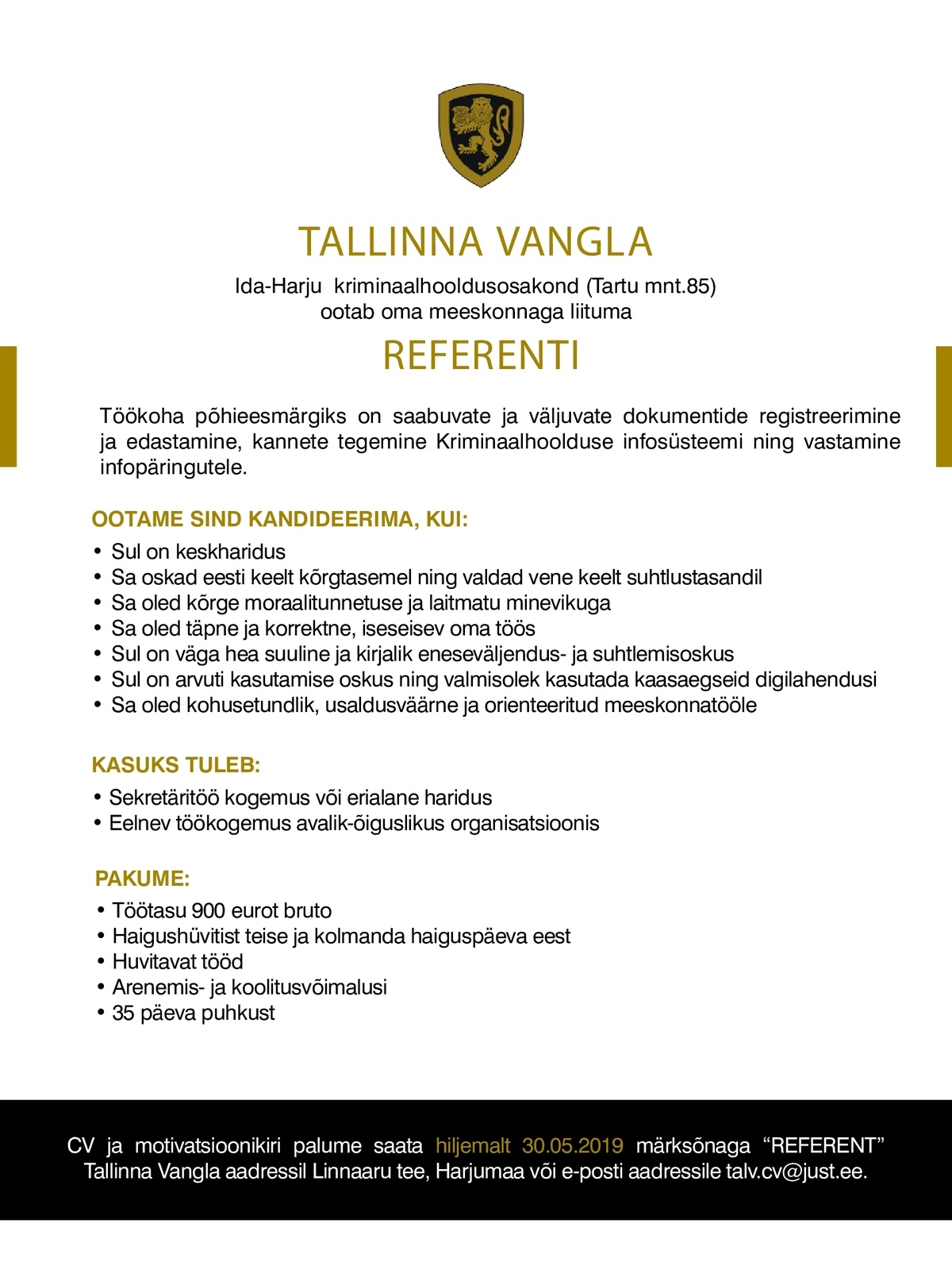 Tallinna Vangla Referent