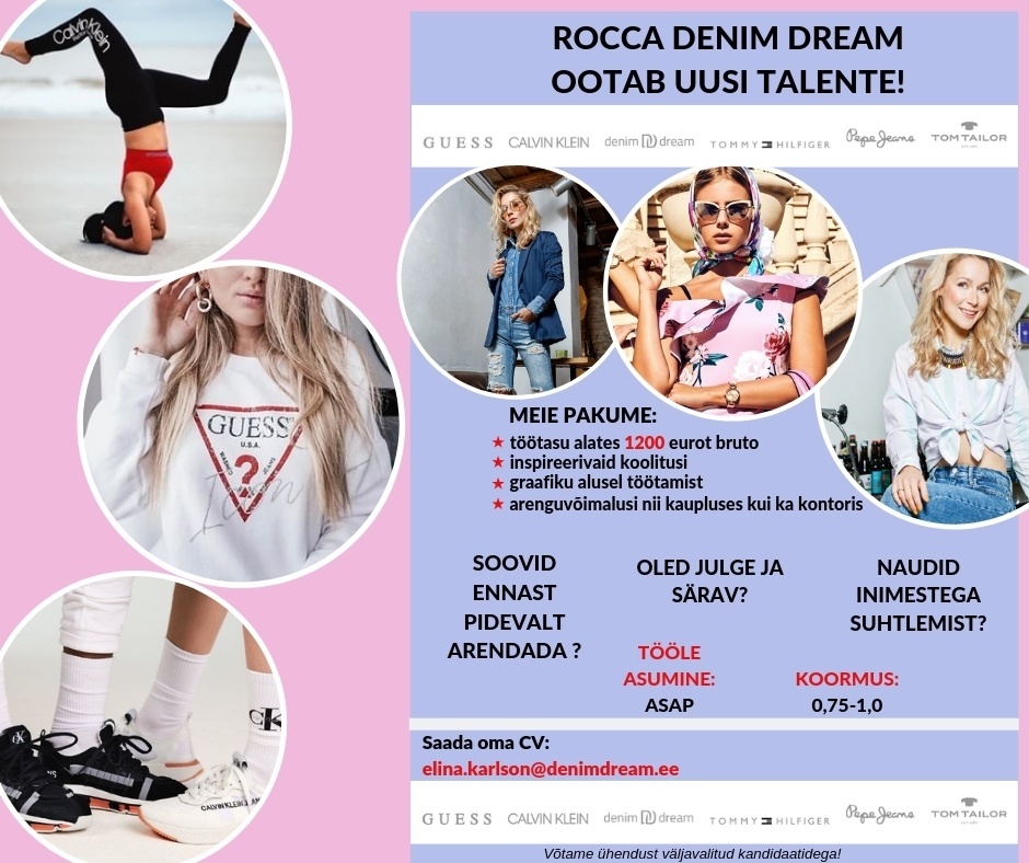 Põldma Kaubanduse AS Rocca Denim Dream müügikonsultant