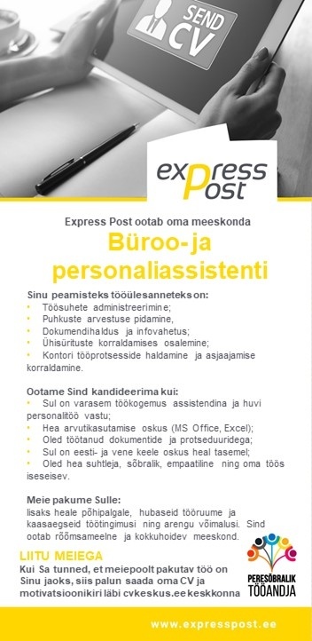 Express Post AS Büroo- ja personaliassistent